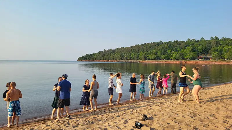 people dancing at Presque Isle Ice Cream Pavilion