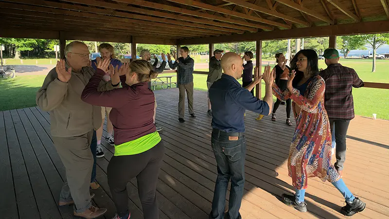 people dancing at Presque Isle Ice Cream Pavilion