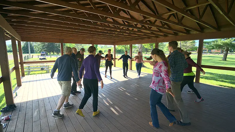 people dancing at Presque Isle Ice Cream Pavilion