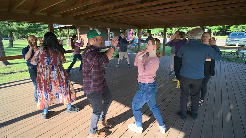 people dancing at Presque Isle Ice Cream Pavilion