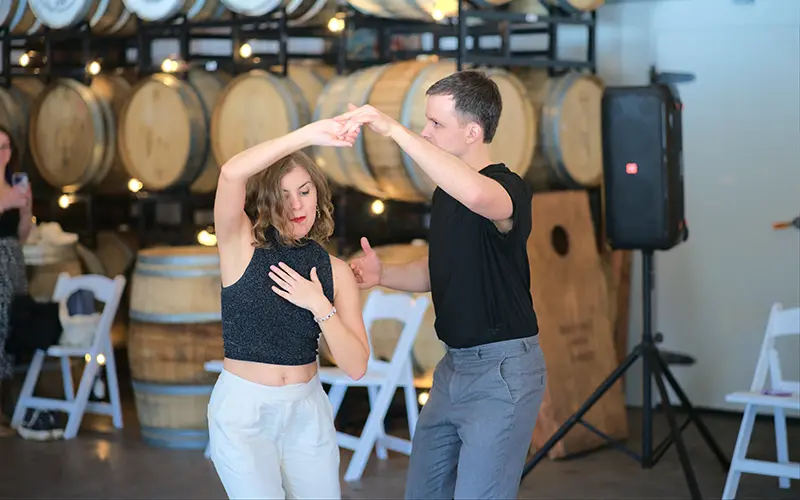 people dancing at salsa social march 2025