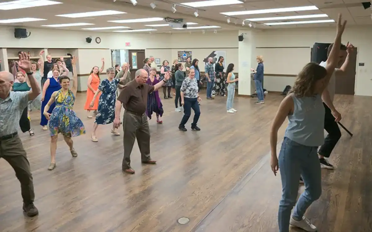 people dancing at salsa social may 2025