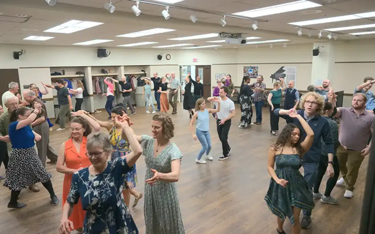 people dancing at salsa social may 2025