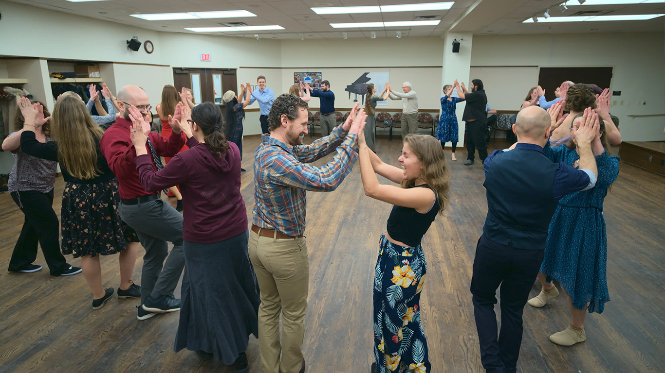 rueda de casino dance at winter whirl 2025