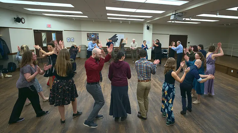 people dancing at winter whirl 2025