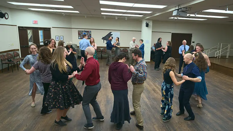 people dancing at winter whirl 2025