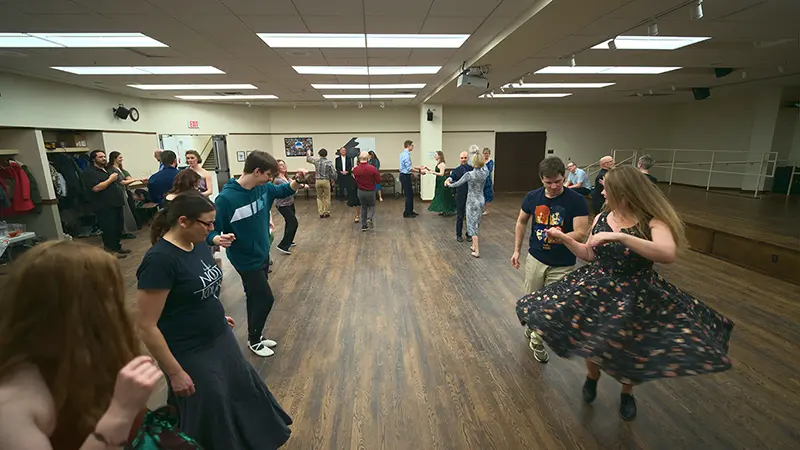 people dancing at winter whirl 2025